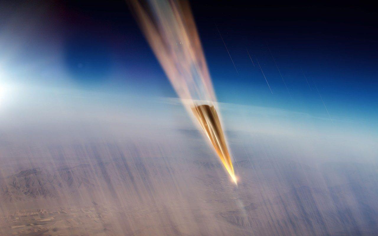 notional image of hypersonic missile in flight